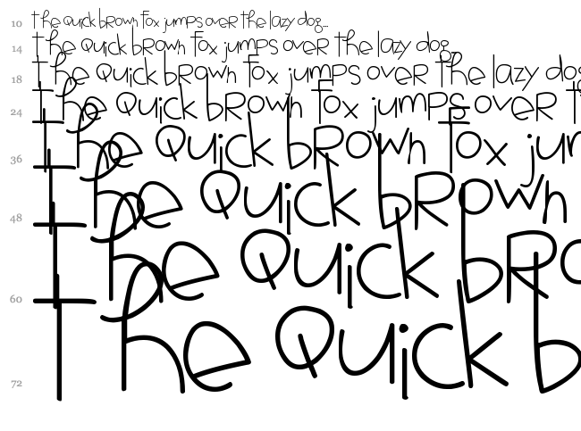 MTF Jotted font waterfall